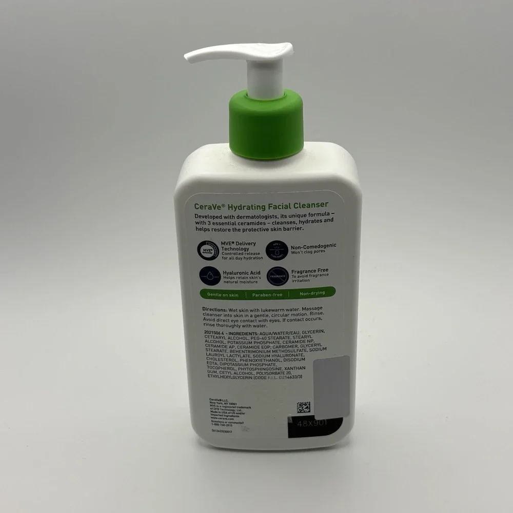CeraVe Hydrating Facial Cleanser Daily Hydrating for Normal to Dry Skin 16 fl oz